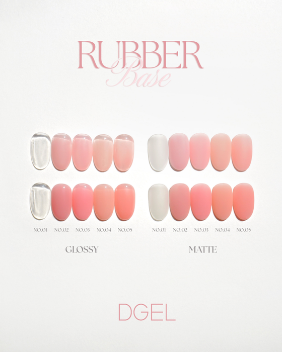 DGEL RUBBER BASE Collection - 5pcs/set - Gel
