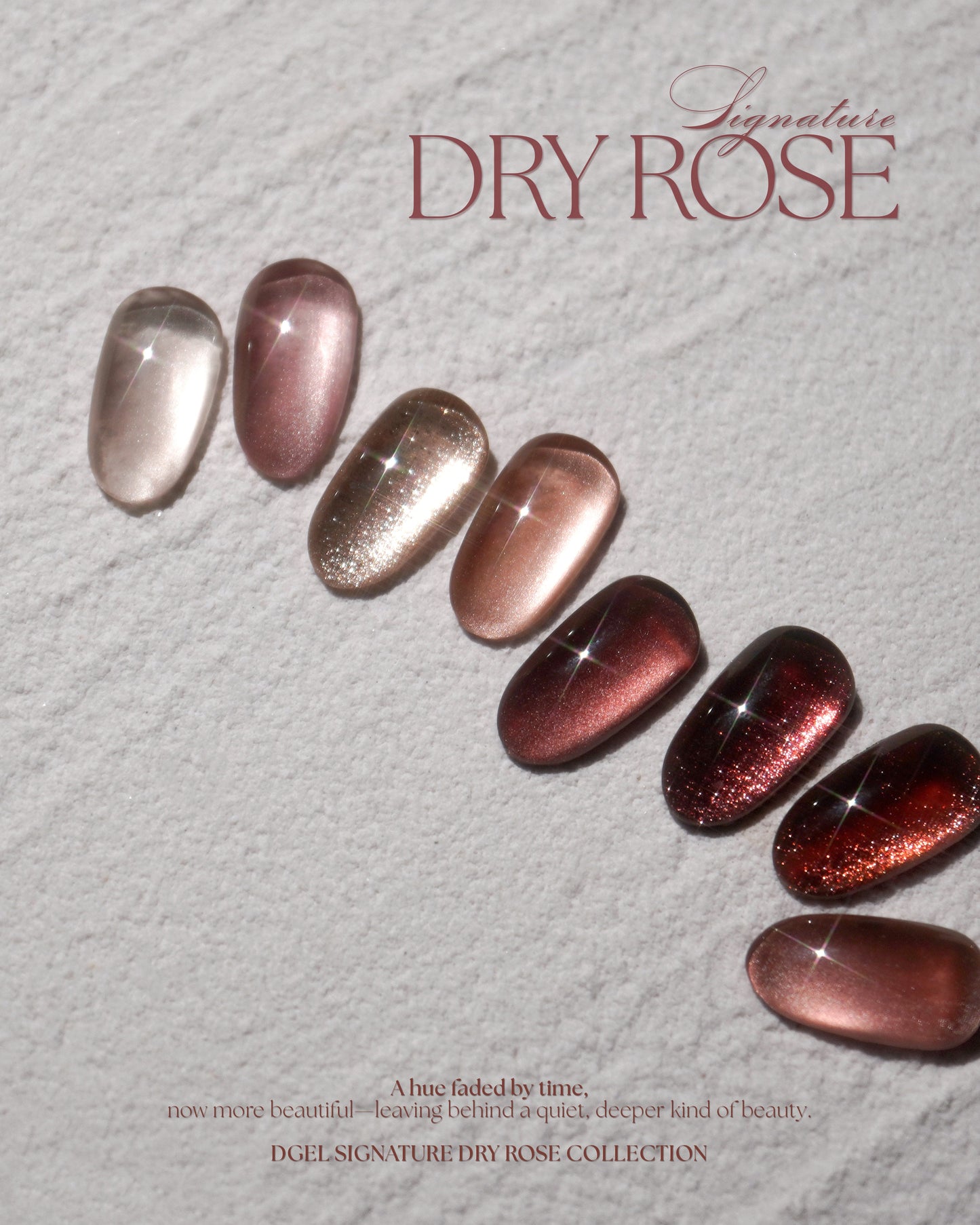 DGEL Signature Dry Rose Magnetic Gel Collection 8pcs/set - Gel