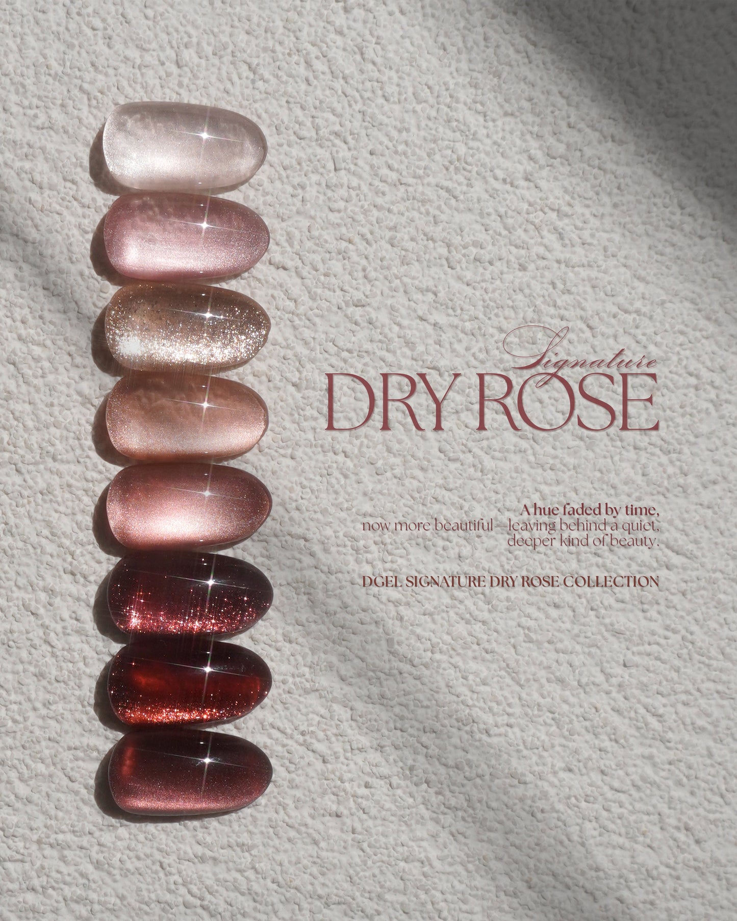 DGEL Signature Dry Rose Magnetic Gel Collection 8pcs/set - Gel