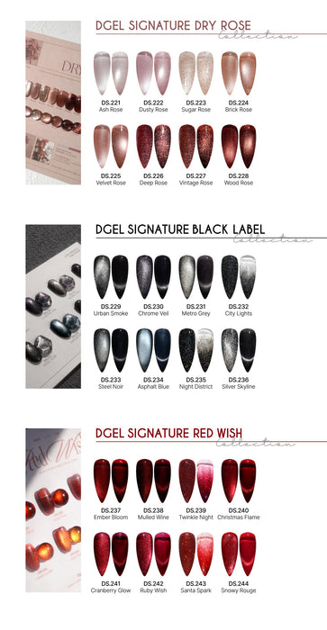 DGEL Signature Red Wish Magnetic Gel Collection 8pcs/set - Gel