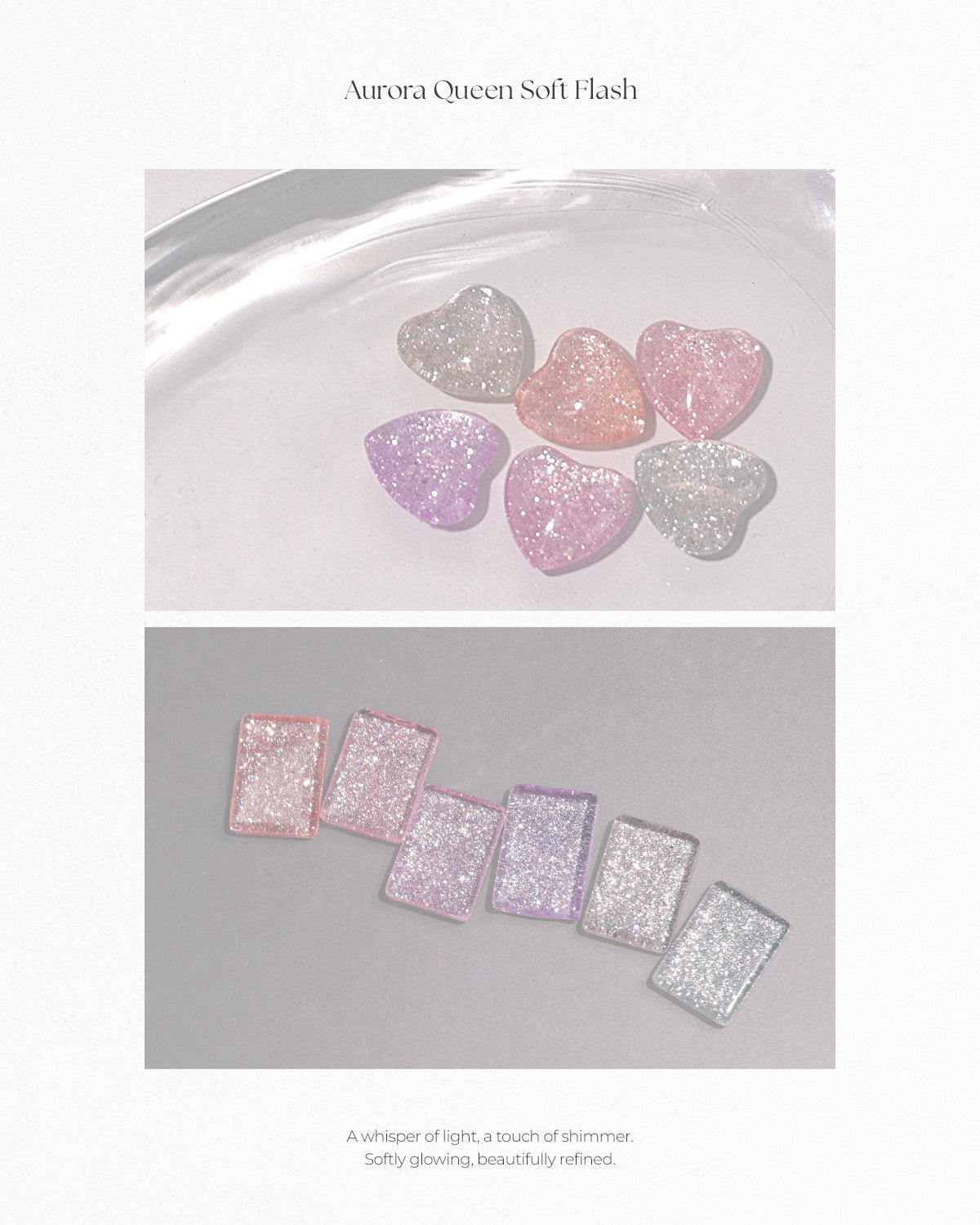 Soft Flash six reflective glitter swatches