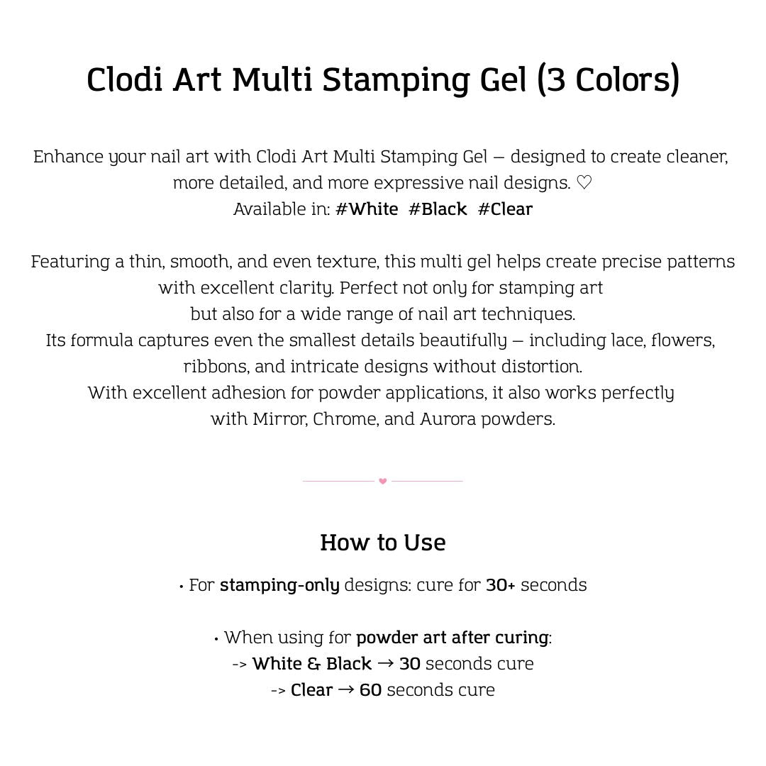 CLODI Art Multi Stamping Gel Basic Set (3 Colours)