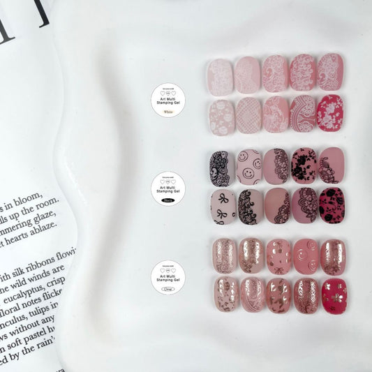 CLODI Art Multi Stamping  Base and Pastel Gel Set (6 Colours)