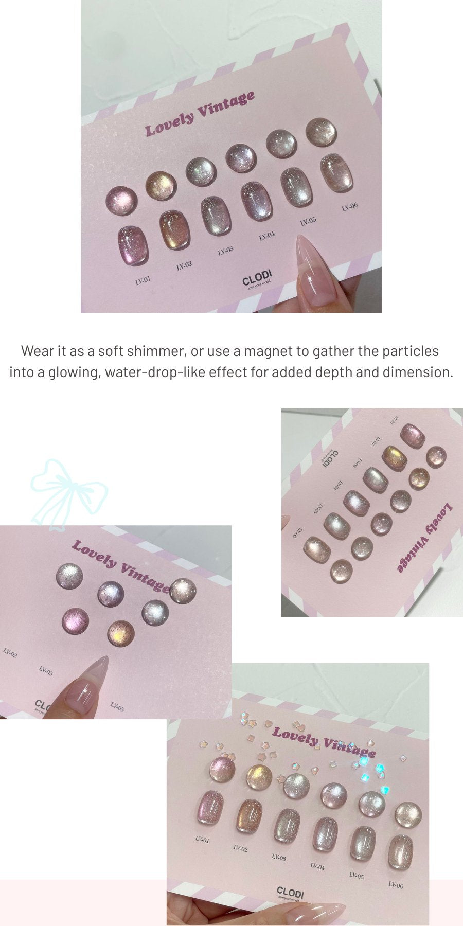 CLODI Lovely Vintage Magnetic Gel Set (6 Colours)