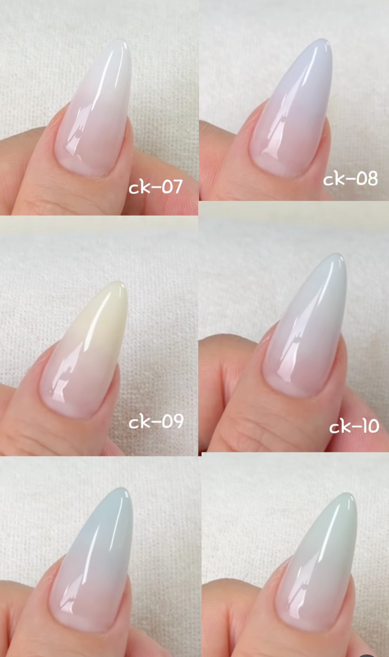 NAILBAYO Cheek Cream Gel Mint CK07–CK12 – 6-Colour Palette