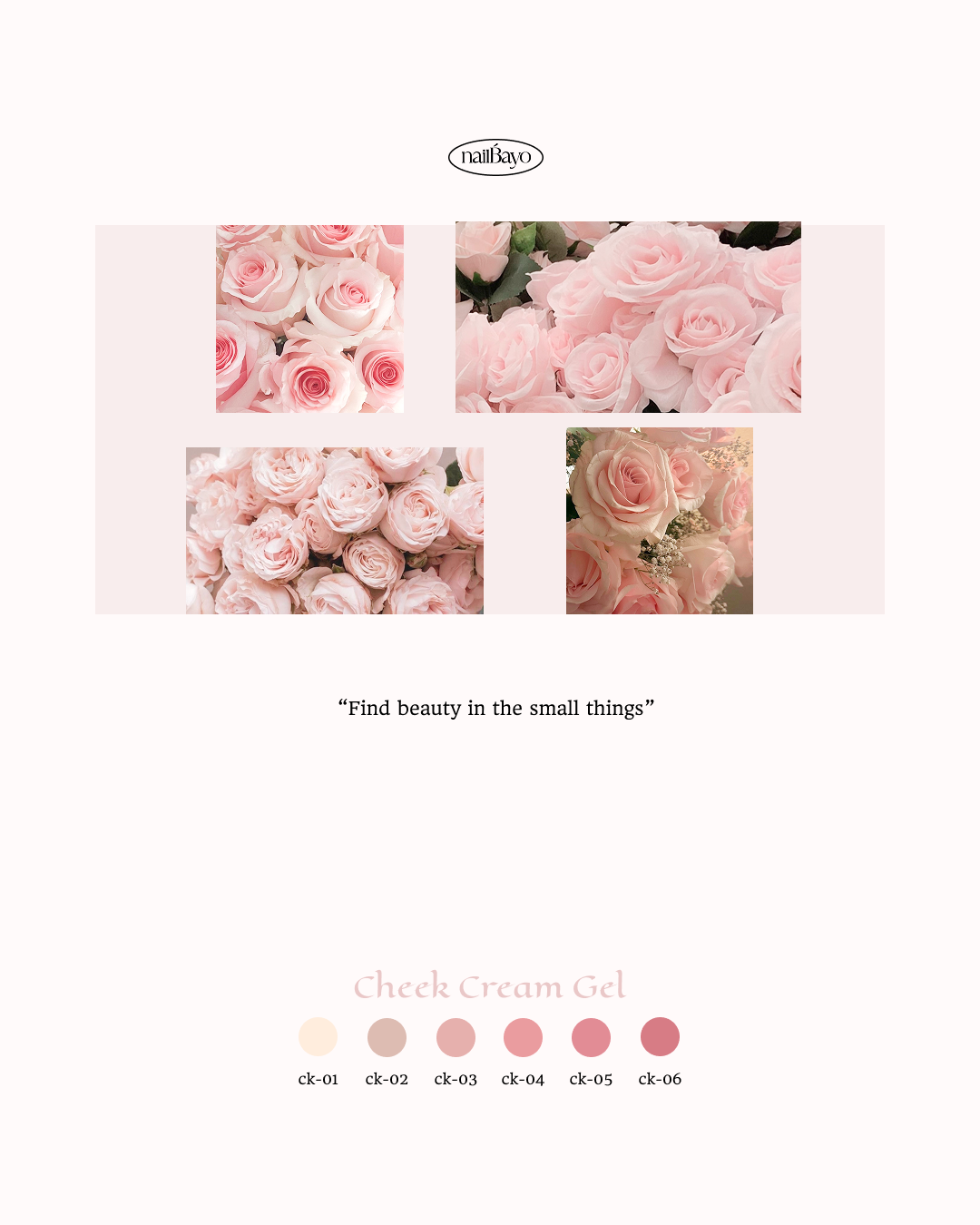 NAILBAYO Cheek Cream Gel Pink CK01–CK06 – 6-Colour Palette