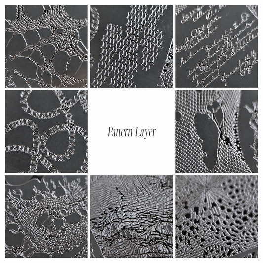 FIOTE Pattern Layer Stamping Plate — square engraved design details.