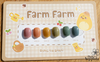 Detailed and whimsical rolling bottles representing the "JIN.B Ding Gading - 6 PC collection" from the Shopify product, featuring a festive farm-themed design with adorable graphics and a color chart for the six-piece set, suitable for SEO optimization and brand enhancement.