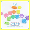 Vibrant, playful array of JIN.B's NEGO color gel nail polish collection featuring a set of 8 highly pigmented, neon pastel shades that offer full coverage in a single coat and cure quickly under UV/LED light, showcasing the brand's commitment to innovative, trendy nail care products.