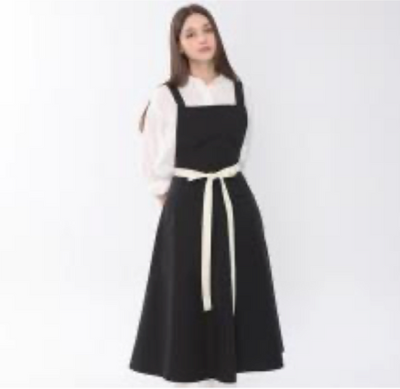 K.BLANC Flare Onepiece Apron Navy - Apron