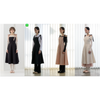 K.BLANC Shoulder Ribbon Apron Black + Pink - Apron