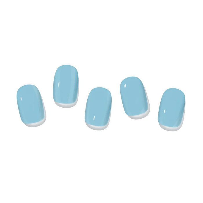 Elegant and vibrant LEAV Color Gel LVN049 nail polish in a soothing light blue hue, perfect for creating a polished and modern look. The color may vary slightly due to monitor resolution and image effects, showcasing the high-quality and versatile nature of this premium LEAV brand product.