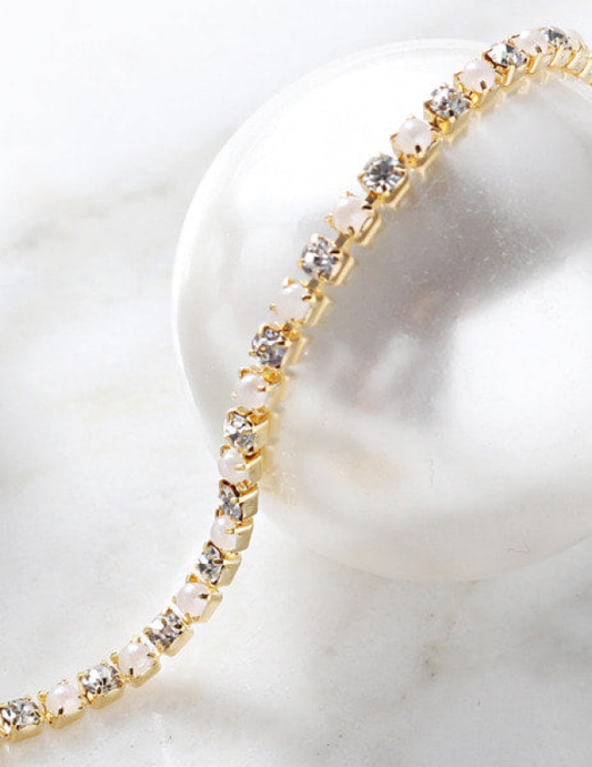 MAKE.N Nail Chain08 - Cubic Pearl Chain (10cm) - Nail Art