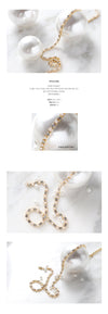 MAKE.N Nail Chain08 - Cubic Pearl Chain (10cm) - Nail Art