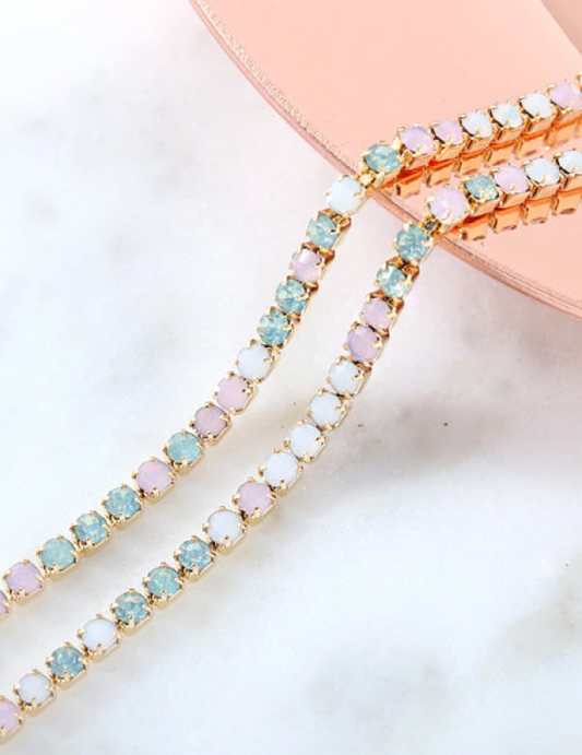 MAKE.N Nail Chain10 - Pastel Opal Chain 1.5mm (10cm) - Nail Art