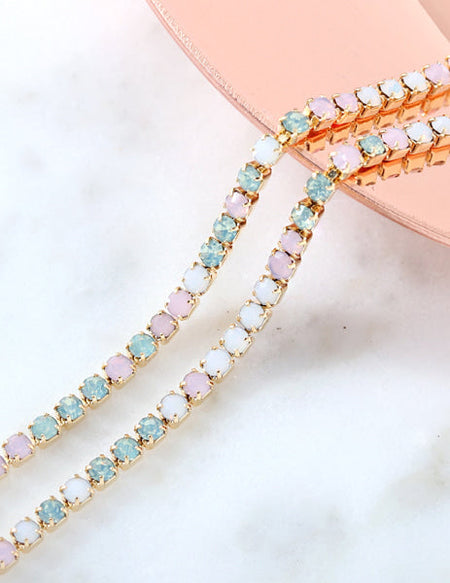 MAKE.N Nail Chain10 - Pastel Opal Chain 1.5mm (10cm) - Nail Art
