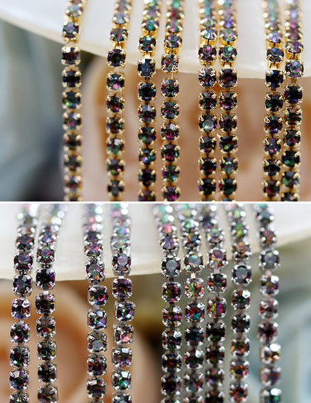 MAKE.N Nail Chain15-1 - Mini Cubic Chain 1.5mm Paradise Gold (10cm) - Nail Art