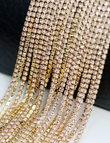 MAKE.N Nail Chain18-1 - Mini Cubic Chain 1.5mm Light Peach (10cm) - Nail Art