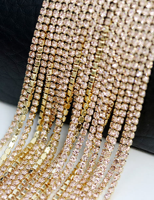 MAKE.N Nail Chain18-1 - Mini Cubic Chain 1.5mm Light Peach (10cm) - Nail Art