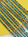 MAKE.N Nail Chain19-1 - Mini Cubic Chain 1.5mm Blue Zircon (10cm) - Nail Art
