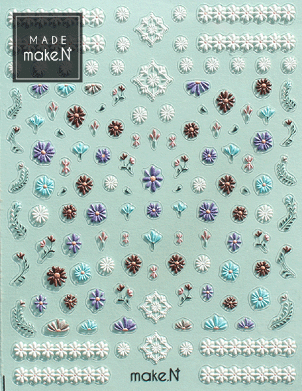 MAKE.N Nail Sticker04 - Flower - Nail Art