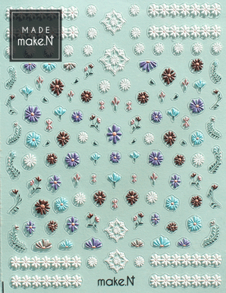 MAKE.N Nail Sticker04 - Flower - Nail Art