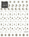 MAKE.N Nail Sticker05-3 - Metal Universe Stickers Moon Gold - Nail Art