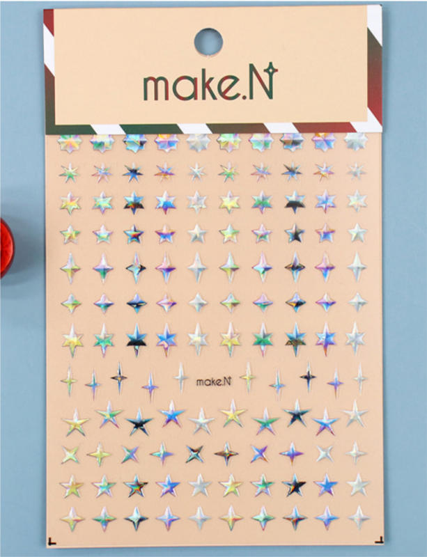 MAKE.N Nail Sticker32-3 - Holographic Star - Nail Art