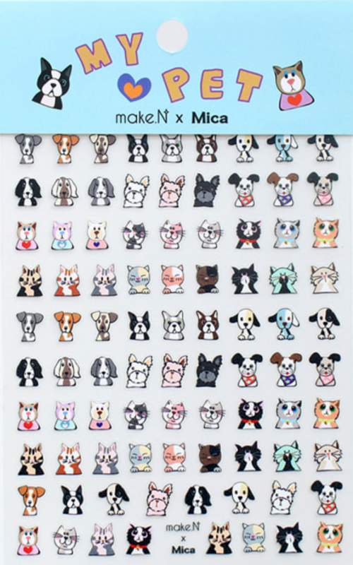 MAKE.N Nail Sticker43-2 My Pet Sticker Dog Small - Nail Art