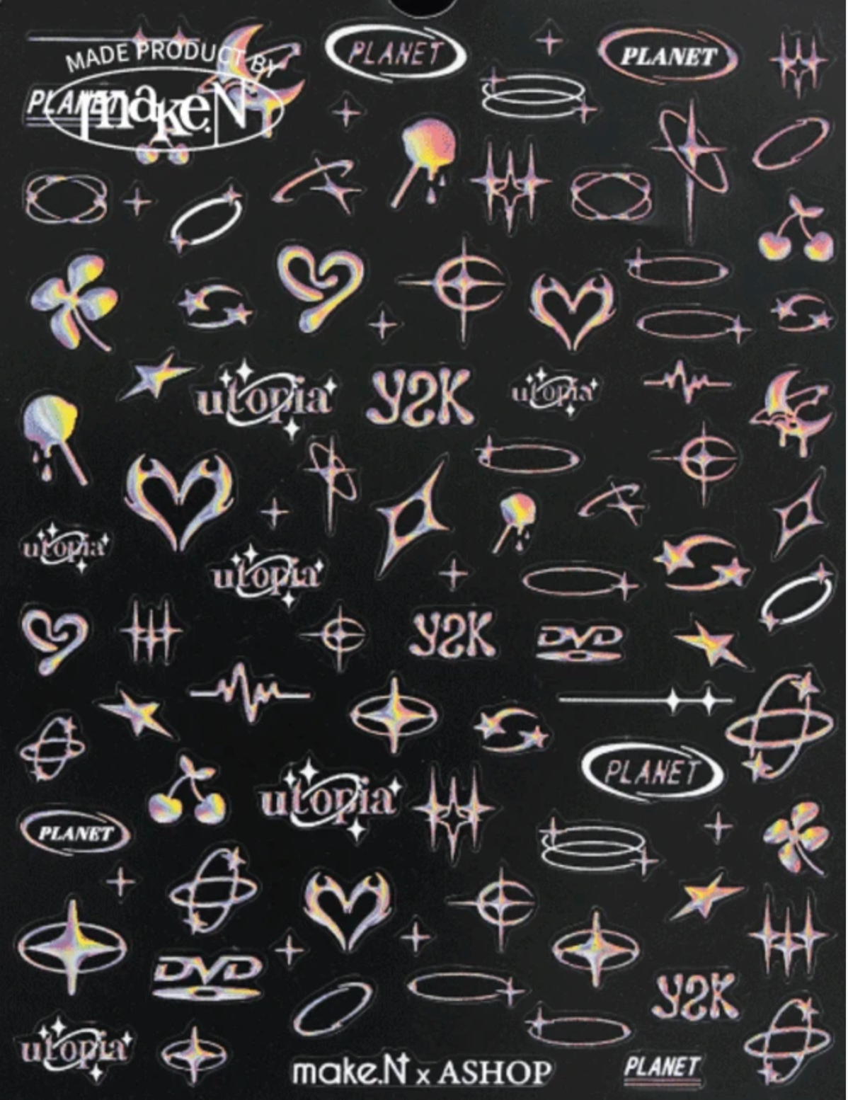 MAKE.N Nail Sticker48-hologram - Make.N x AShop Planet A - Nail Art