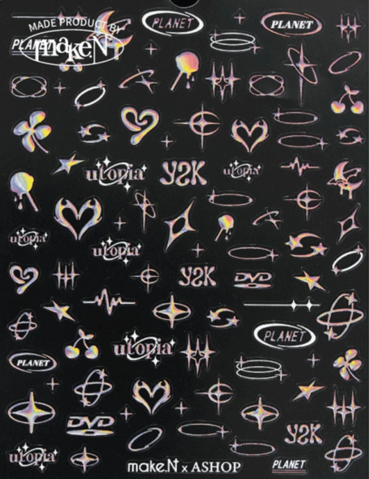 MAKE.N Nail Sticker48-hologram - Make.N x AShop Planet A - Nail Art