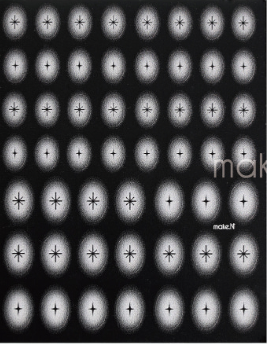 MAKE.N Nail Sticker51-1 Real Cheek Nail Sticker - Sparkle Type - White - Nail Art
