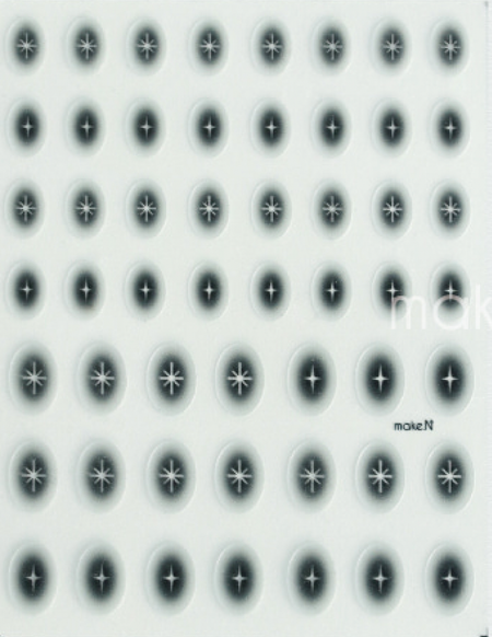 MAKE.N Nail Sticker51-3 Real Cheek Nail Sticker - Sparkle Type - Black - Nail Art