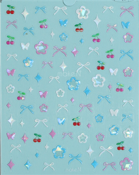 MAKE.N Nail Sticker53-1 Clear Soda Nail Sticker - A Type - Nail Art