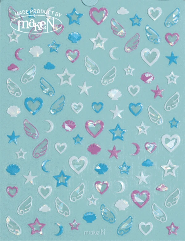 MAKE.N Nail Sticker53-2 Clear Soda Nail Sticker - B Type - Nail Art