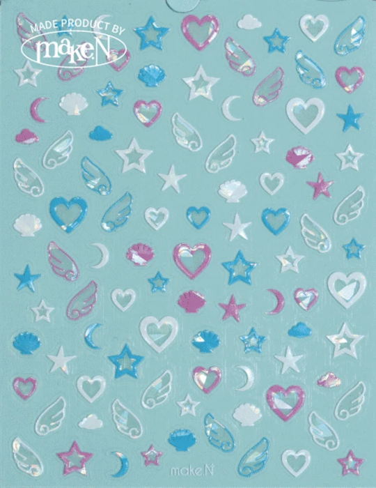 MAKE.N Nail Sticker53-2 Clear Soda Nail Sticker - B Type - Nail Art
