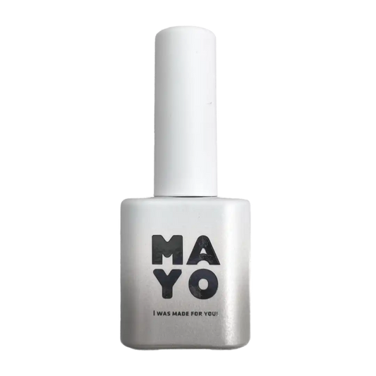 The image depicts a close-up of a bottle of MAYO Venus Collection 8-piece magnetic gel set, surrounded by pearls and a ceramic figurine reminiscent of the goddess of love. The product appears to be a high-quality, luxurious cosmetic item, emphasizing the brand's focus on quality, elegance, and inspiration drawn from Venus, the goddess of love.
