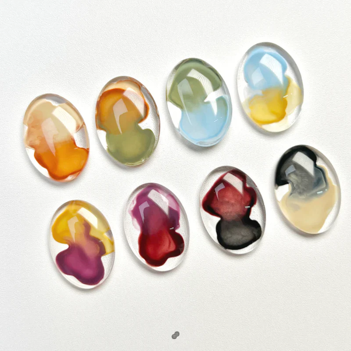 An array of vibrant, swirling ink gels in a variety of colors, showcasing the diverse and captivating MAYO Picasso Ink 2 Set. The richly hued inks, ranging from warm amber to cool azure, evoke a sense of artistic expression and creativity. This visually striking product image effectively highlights the MAYO brand's innovative ink formulation, natural drying properties, and the versatility of the 8-piece collection.