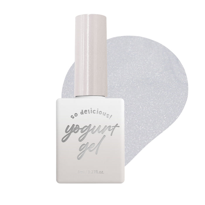 The image depicts a Shopify product titled "YOGURT Bubble Magnet Gel Collection 10pcs/set". The product appears to be a collection of 10 unique shades of yogurt-flavored nail gel, featuring a strong magnet. The gel collection promises a silky bright finish and includes shades such as Pearl Magnet, Flower Magnet, Pink Magnet, Gold Magnet, Ash Magnet, Water Magnet, Bead Magnet, Soap Bubble, Blue Magnet, and Purple Magnet. The product description hi