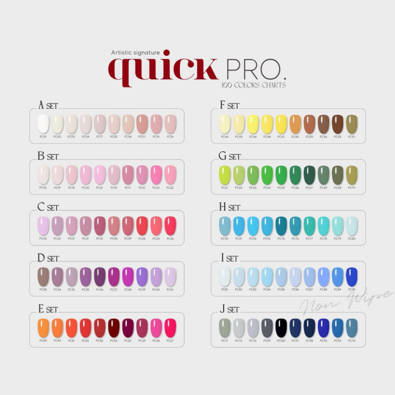 MITHMILLO Artistic Signature Quick Pro Full Set Non-Wipe Color Gel 100pcs/set - Gel