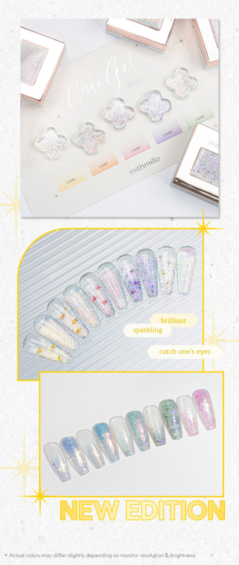 MITHMILLO Cakegel (series 3) Glitter (5 colors) CA86-90 - Gel