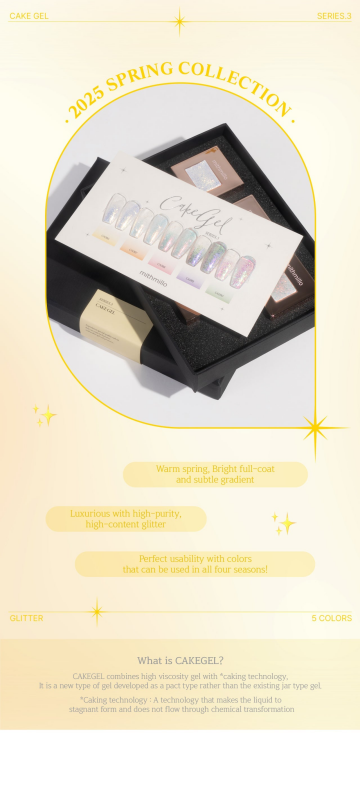 MITHMILLO Cakegel (series 3) Glitter (5 colors) CA86-90 - Gel