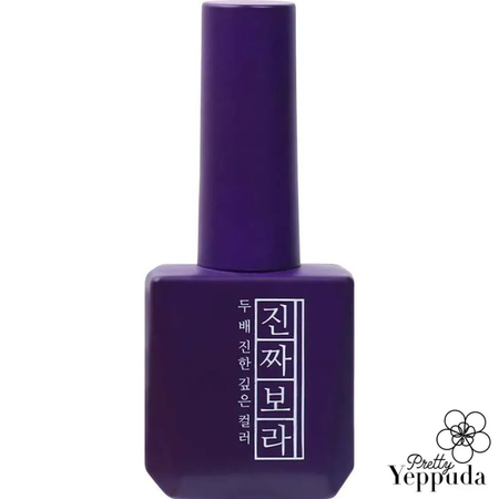 A vibrant, richly-pigmented purple gel nail polish from the Mostive Jinzza Series, featuring the brand's signature high-coverage formula for a long-lasting, salon-quality manicure. The product is labeled in Korean characters, adding a touch of modern sophistication to this premium cosmetic item.