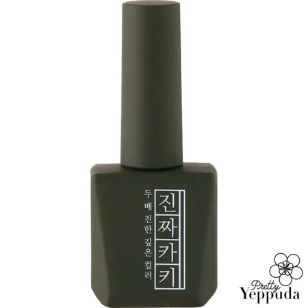 A vibrant khaki-colored gel nail polish from the Mostive Jinzza Series, offering one-coat coverage with highly pigmented, long-lasting color. The 12ml bottle is designed for 60S UV or 30S LED curing, ensuring a smooth and durable finish.