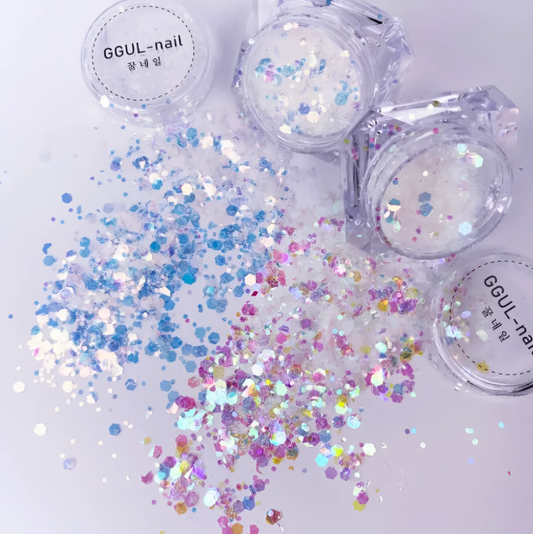 Nailbayo - Gguliter Glitter blue and pink | Korean Nail Supply for Europe | Gelnagel
