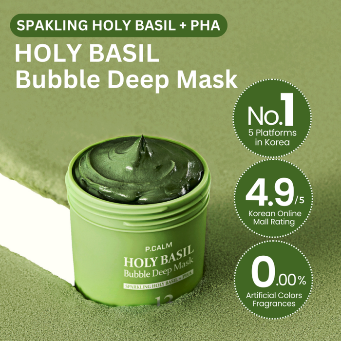 P.CALM HB-002 Holy Basil Sparking Bubble Mask 90g - Skin Care