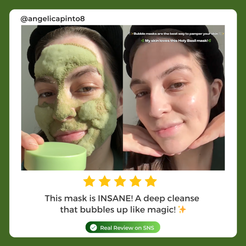 P.CALM HB-002 Holy Basil Sparking Bubble Mask 90g - Skin Care