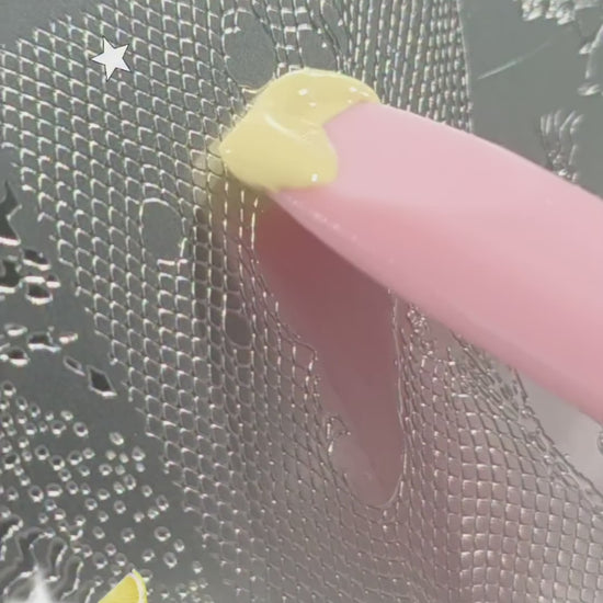 FIOTE Dot Pop White placement in a layered nail-art tutorial; other materials sold separately