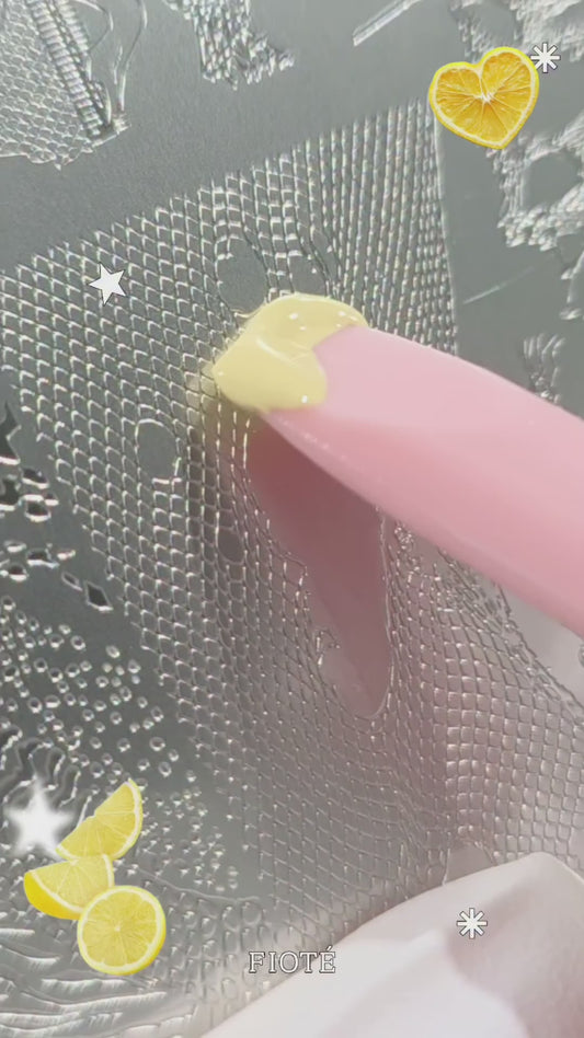 FIOTE Dot Pop White placement in a layered nail-art tutorial; other materials sold separately