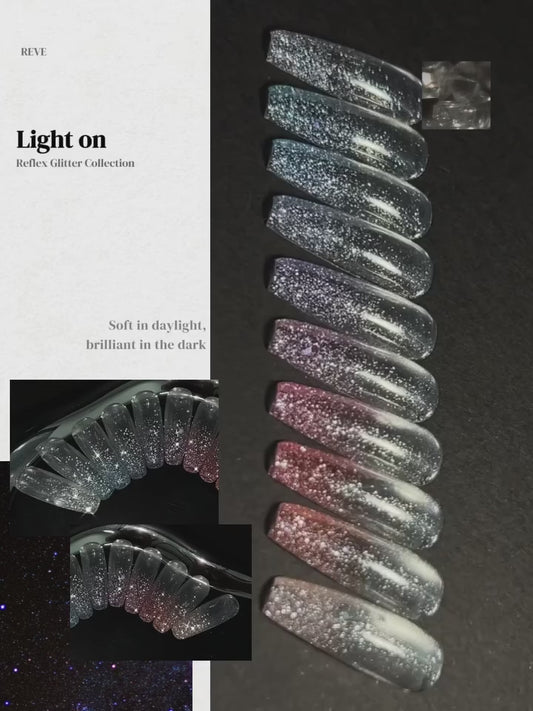 REVE IN NAIL Light On Glitter Gel Polish Set (10pcs) - Korean Nail Gel Collection
